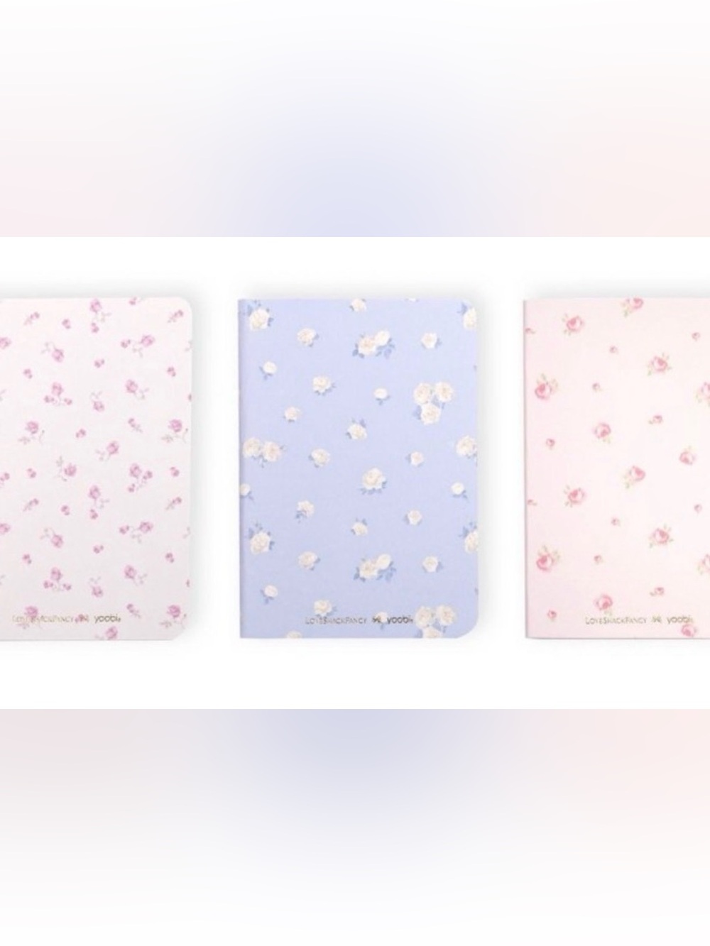 LoveShackFancy Pink Floral Mini Notebook Set - 3 Pack